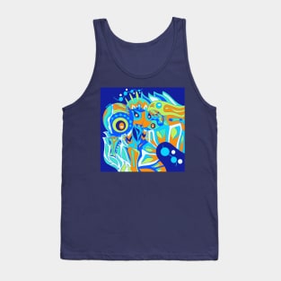 mexican knight the dogu armor in ecopop with totonac mecha patterns Tank Top